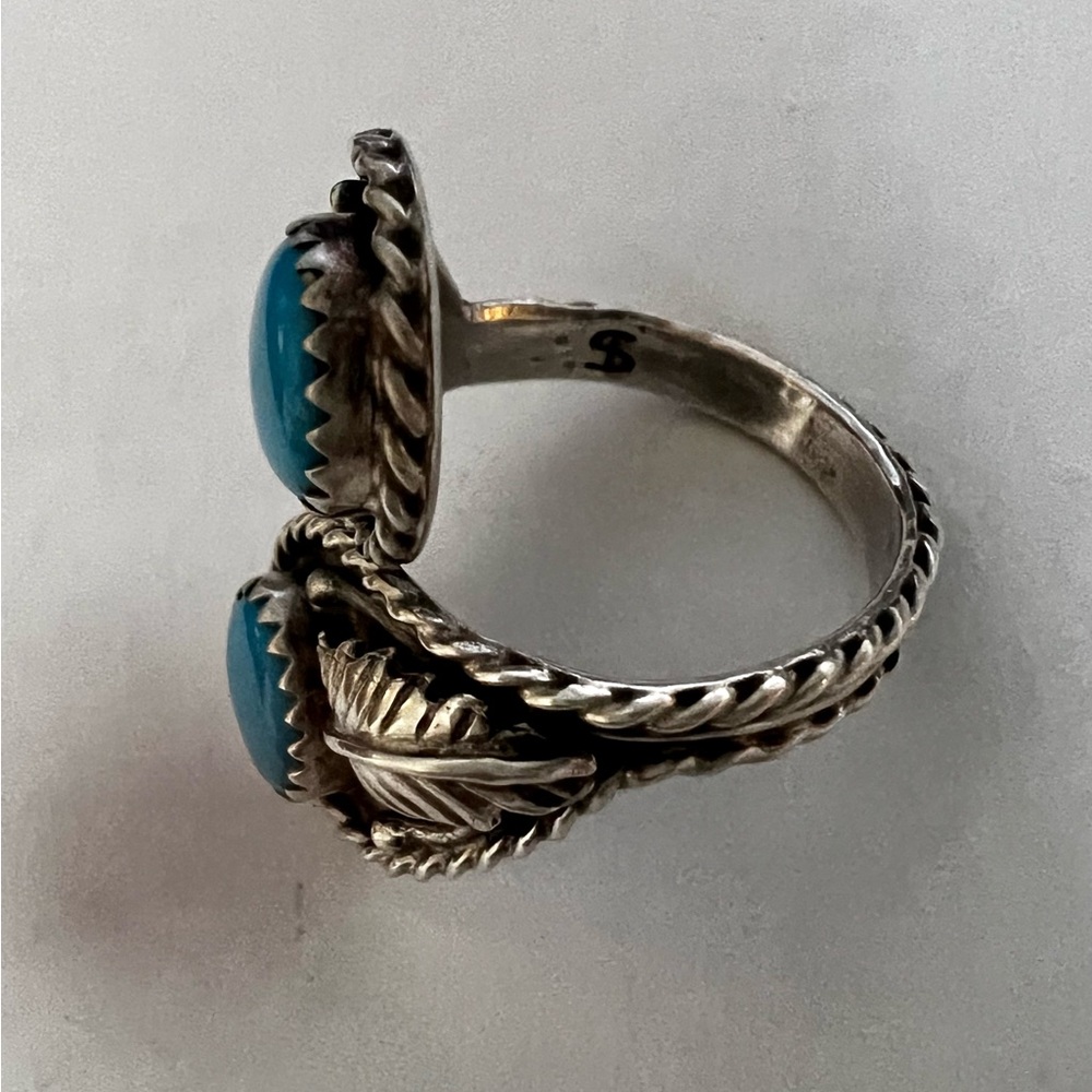 Vintage sterling silver and turquoise ring. - Picture 6 of 6